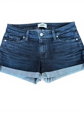 Paige Jimmy Jimmy Shorts Dark Wash Cuffed Denim 27